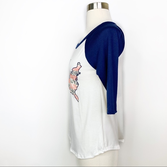 Red Camel l USA Map Raglan Tee Shirt - Picture 2 of 10